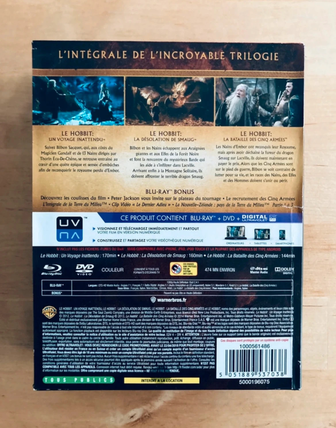 Coffret Blu-ray trilogia O Hobbit de Peter Jackson. – photo 2